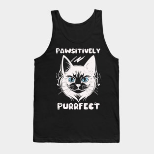 PAWSITIVELY PURRFECT CAT T SHIRT Tank Top